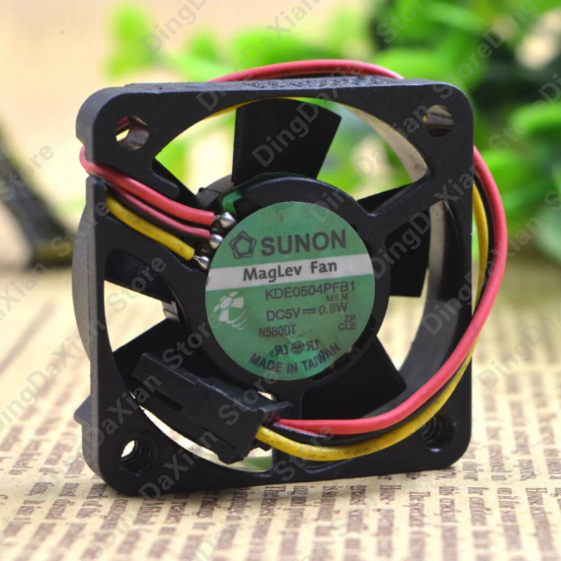 l 1PCS Mute Small Industrial 3-Wire Fan For SUNON KDE0504PFB1 | DC5V 0.8W 40×40×10mm 4CM