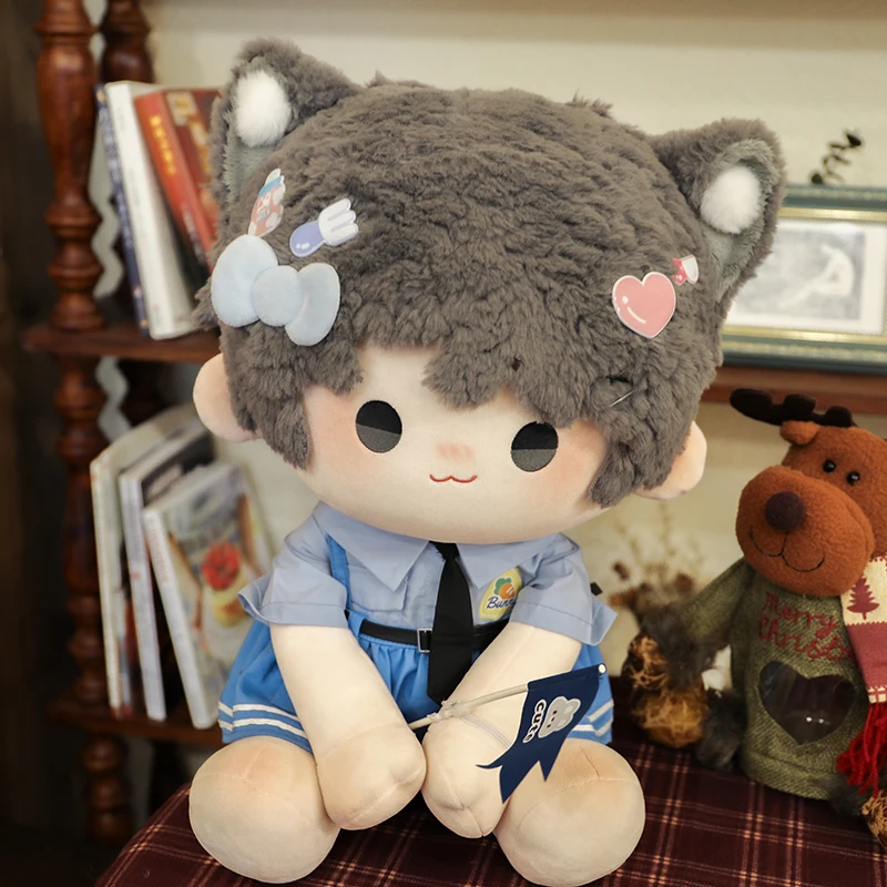 ตุ๊กตาผ้าฝ้าย Lang Huihui Bear Club Store ขนาด 40 ซม. - ตุ๊กตาชายท่าทางนั่ง ของแท้จาก Ichibansho ของสะสมลิขสิทธิ์