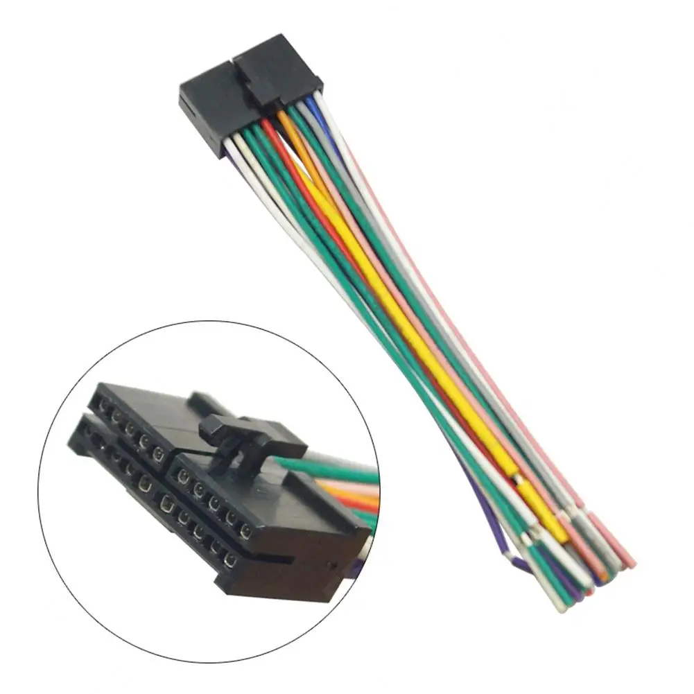 

Car Radio Wire Harness 20pin Audio Wiring Adapter Cd Dvd Connector Cable T-plug Power Cord Modified Parts