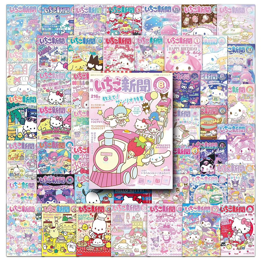 10/30/50PCS Colorful Sanrio Poster Anime Stickers Kawaii Girls Decoration Decals Notebook Phone Cute Kids Cartoon Sticker Gifts