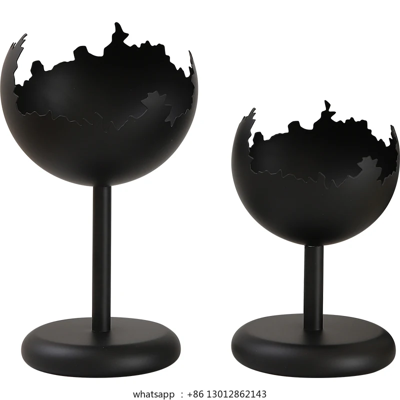 

American retro wrought iron candle holder dining table atmosphere ornament scented candle base Roman column