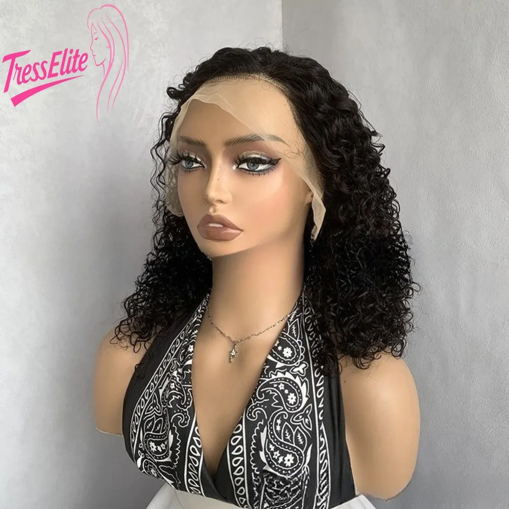 

High Quality Full Real Hair Lace Wig Headband Small Curly Hairstyle Headband Medium Long Hair with Spring Curls 100% Real Hair