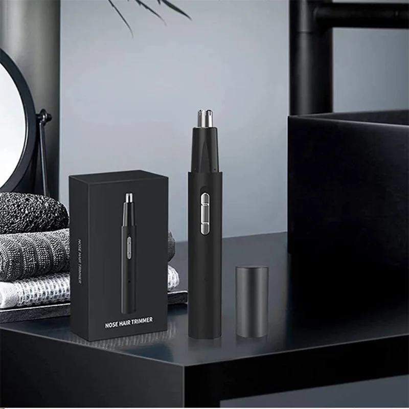 Nasal Hair Trimmer Metal Tube Electric Nasal Hair Device Household 3 in 1 Multi-function USB Charging Electric Eyebrow Trimmer