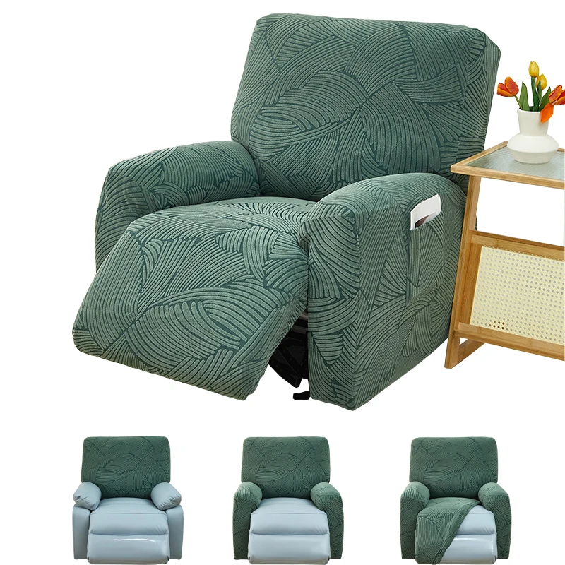 Recliner Slipcovers Stretch Printed Sofa Cover 4-Piece Lazy Boy Chair Covers Furniture Protector Recliner Chair Cover