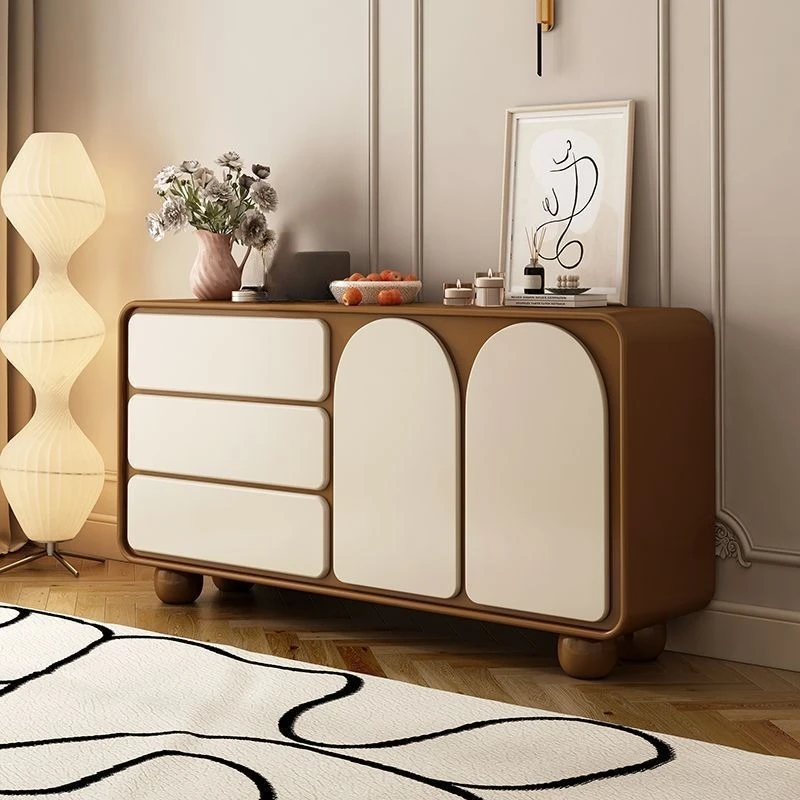 Solid wood chest, bedside storage, storage locker, living room against the wall