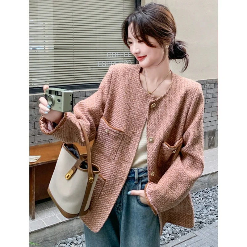 

Faionable Little Fraance Sle Women's Jaet Spring Autumn Versatile Slimming High-End Feeling New Top Women's Wear