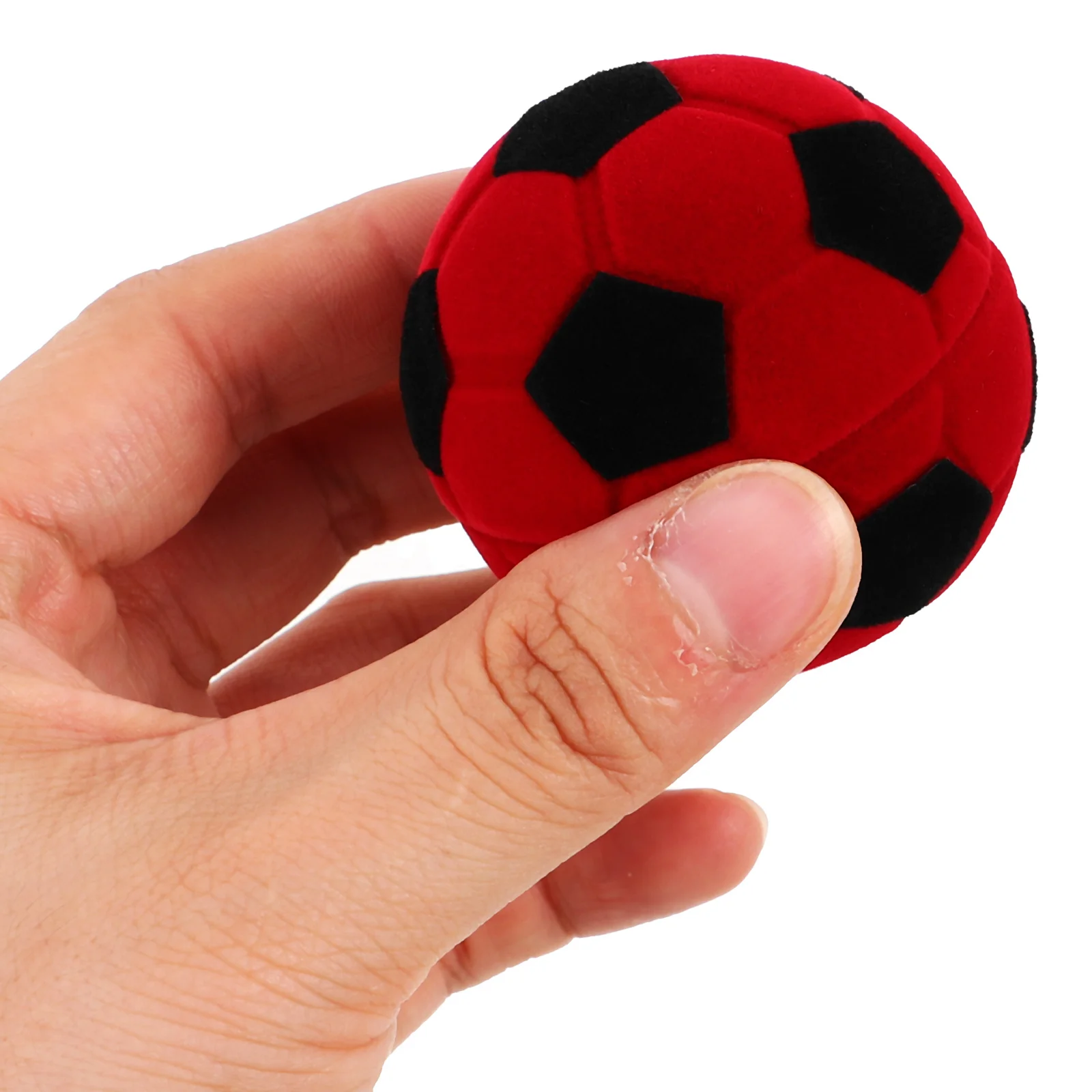 كرة القدم الكرة على شكل حلقة حامل لخطوبة الزفاف اقتراح كرة صغيرة على شكل صندوق مجوهرات مجوهرات حقيبة للتخزين هدية