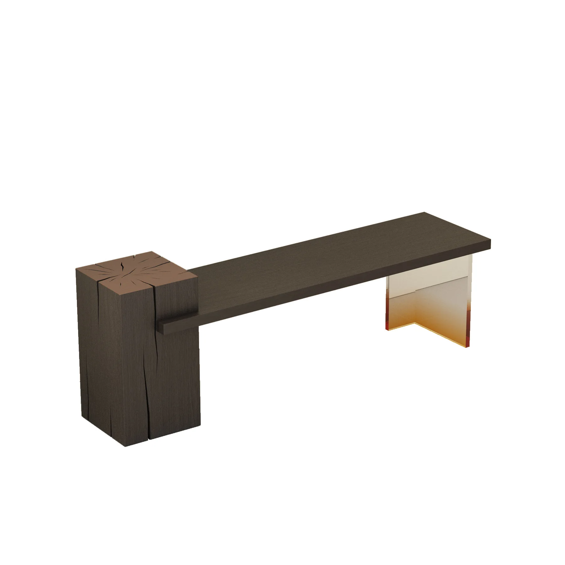 

Wabi-sabi wind, solid wood bench, household, entrance, simple bedroom, square stool