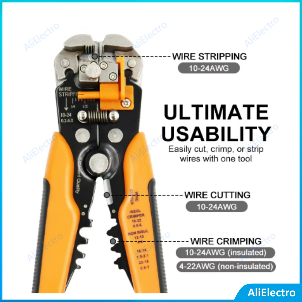 YE-1 Automatic Stripping Cutter Cable Wire Crimping Electrician Repair Tools Wire Stripper Tools Multitool Pliers free ship