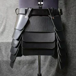 Medieval Viking Knight Leg Armor PU Leather Tassets Belt Faulds Renaissance Larp Celtic Warrior War Battle Skirt Cosplay Costume