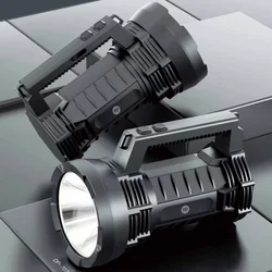 LED Searchlight Waterproof Outdoor Rechargeable Sportlight  High Power Flashlight 40w Super Bright Energy Camping light