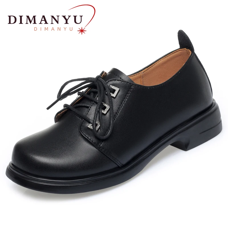 

Women's Shoes Genuine Leather 2025 Autumn New Shallow Lace-up Women's Single Shoes Retro Breathable Ladies Shoes