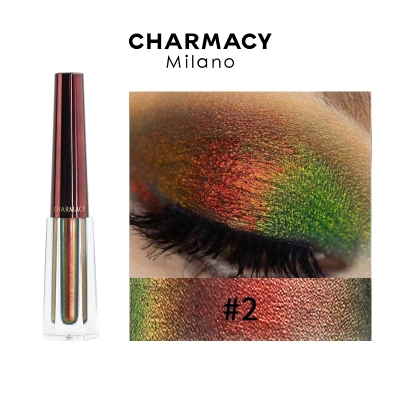 CHARMACY Duochrome Liquid Eyeshadow Chameleon Shiny Eyeshadows Liquid Easy To Wear Eye Shadow Party Makeup Beauty Cosmetic