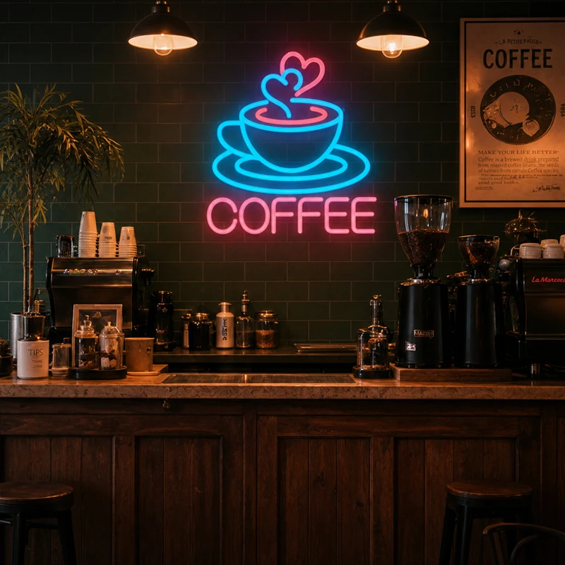 Coffee Neon Sign LED Neon Ligh - Commercial Kitchen Walls 评论和价格
