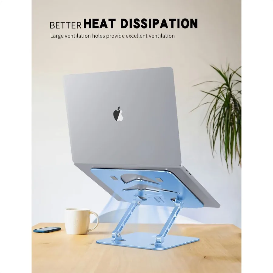 Supporto per laptop Supporto per laptop regolabile per scrivania Supporto per laptop pieghevole Supporto per computer portatile compatibile con Book Lenovo HP e