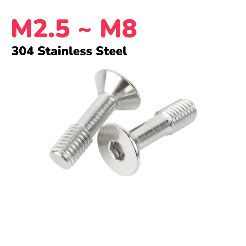 

304 Stainless Steel M2.5 M3 M4 M5 M6 M8 Hex Socket Head Countersunk Anti-Loosening Screw Half Tooth Bolts