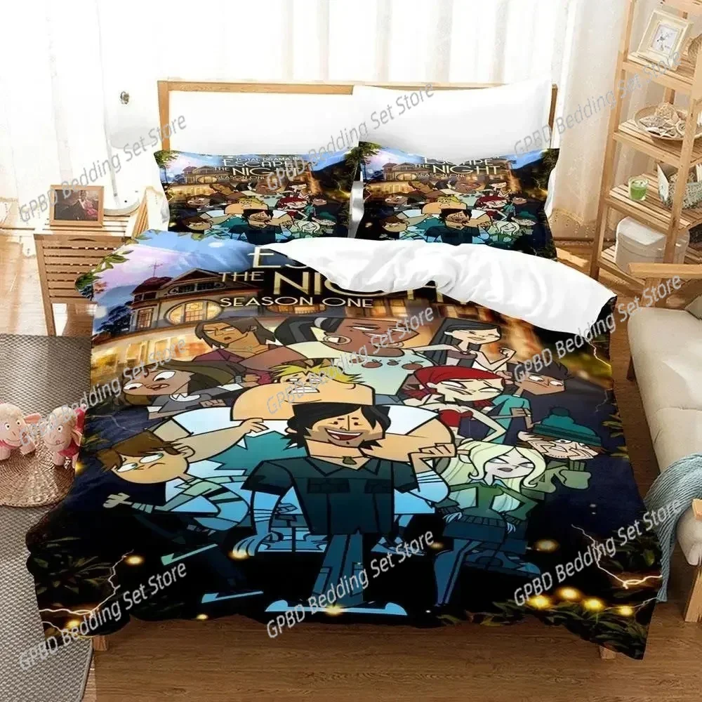New 3d Print Anime Total Drama Bedding Set Single Twin Full Queen King Size Bed Set Adult Kid Bedroom Cartoons Duvet cover Sets