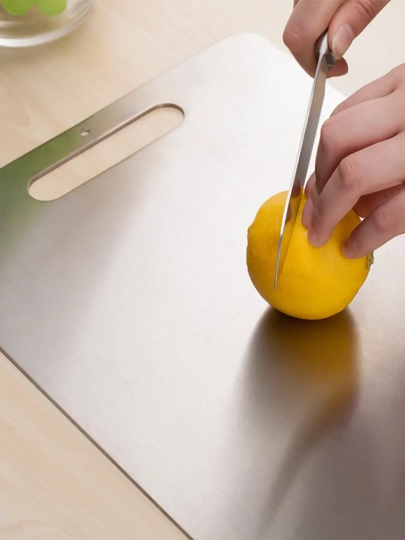 Kitchen Food Grade 304 Stainless Steel Cutting Plate Cutting Fruit Antibacterial and Mildew Cutting Board