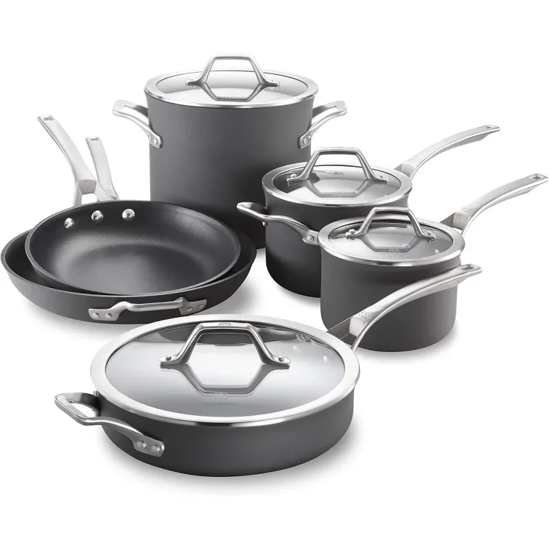 

Stainless Steel Cookware Set with Stay-Cool Handles, Dishwasher Safe, Essential Kitchen Pots and Pans