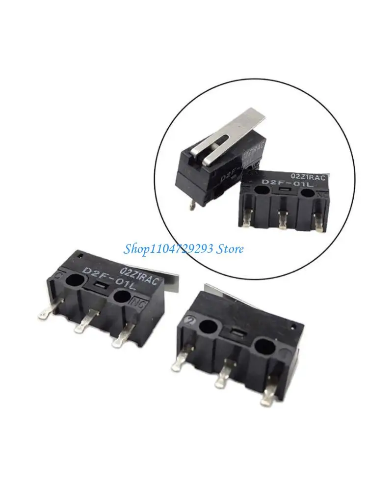 

Y2GD Mouse Microswitch Japan Dot Mouse Micro Switches D2F-01L 10M 1.47N 3Pins