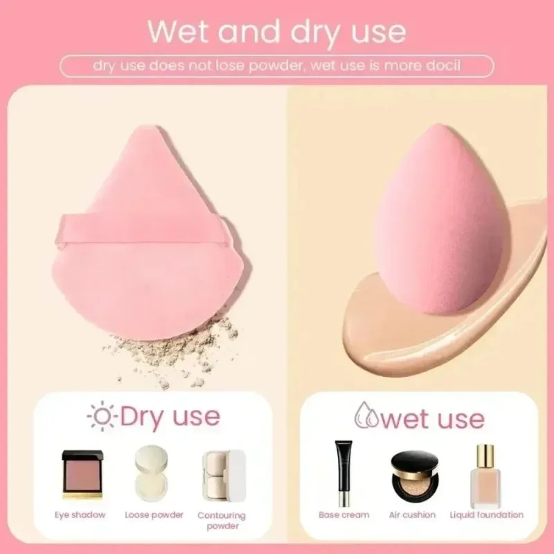 14PCS Makeup Sponge Set With Storage Jar Velvet Beauty Blenders Makeup Sponge Finger Puff Foundation Cosmetic Puffs Make Up Tool