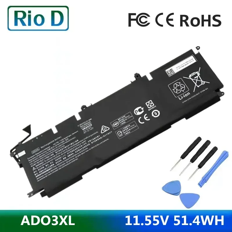 

AD03XL Аккумулятор для ноутбука HP Envy 13-AD000 13-AD101TX AD-105TX HSTNN-DB8D 921439-855 921409-271 ADO3XL 11,55 В 51,4 Втч