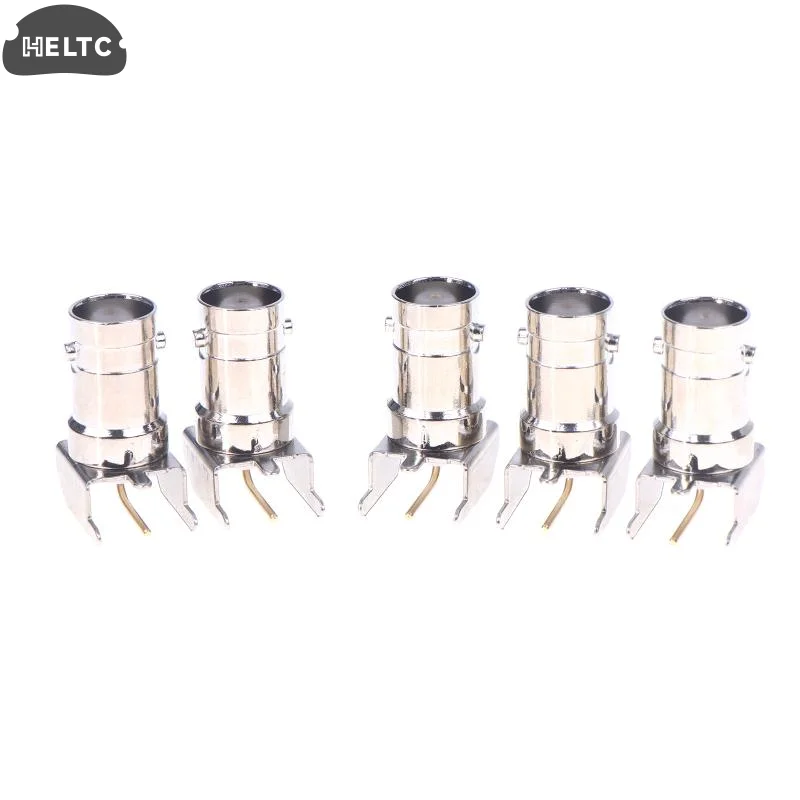 5/10/20PCS Metal 50 Ohm Q9 BNC Female Right Angle 90 Degree Plug Solder Cup PCB Nickel Plated Brass RF Coaxial Adapters