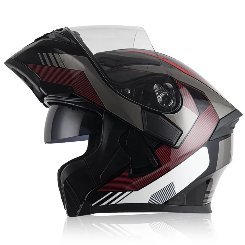 Motorcycle Helmet Flip Up Visor Dual Lens NEW Motorbike Helmet Casco Moto Cool Filp Up Helmet Black Accesorios Para Moto Modular