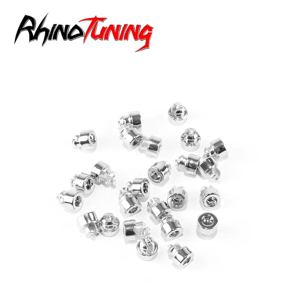Rhino Tuning-llantas universales para rueda de coche, Perno de aleación, tapa de plástico, tornillo de labio, cubierta de motor, tuerca de tornillo para accesorios de rueda, pieza, 100 piezas