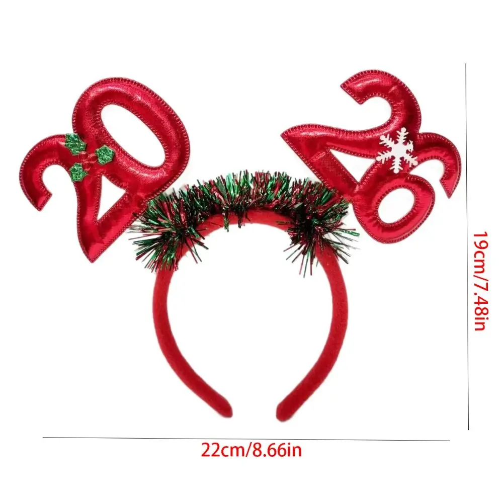 الترتر 2026 السنة الجديدة Headbands نجمة ملونة عيد الميلاد عقال خوذة عدد السنة الجديدة الشعر هوب للكبار والأطفال #6