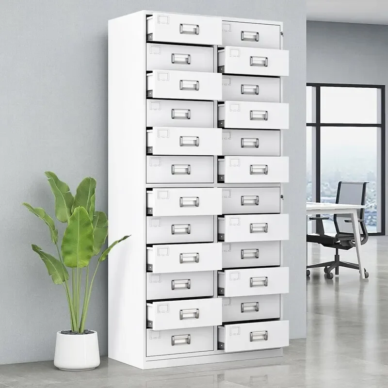Office Small Metal Filing Cabinet with Lock Multi Drawer Storage Locker Under Desk Data Organizer Low Iron Cupboard for