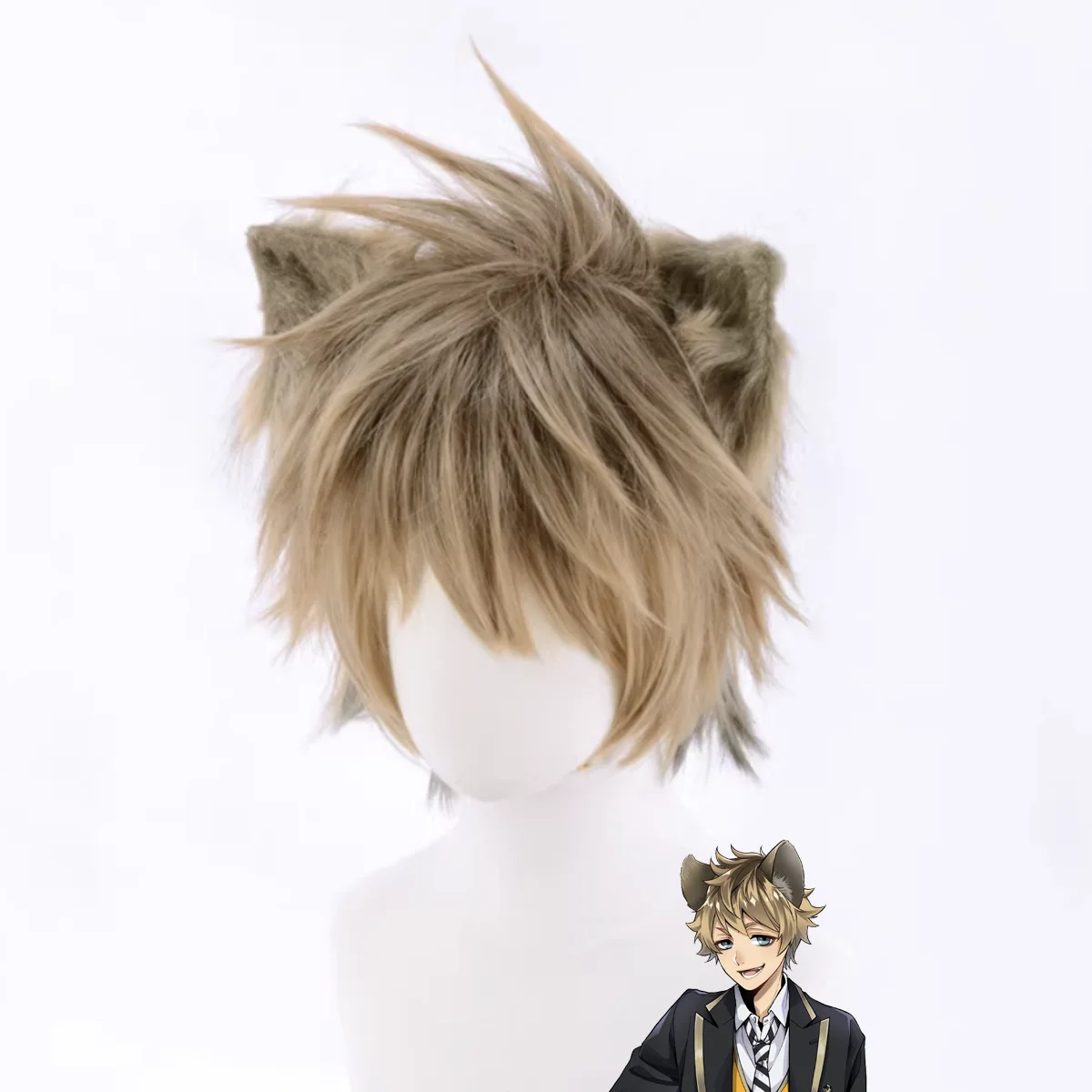 

Twisted Wonderland-Ruggie Bucchi Short Brown Heat Resistant Synthetic Wigs