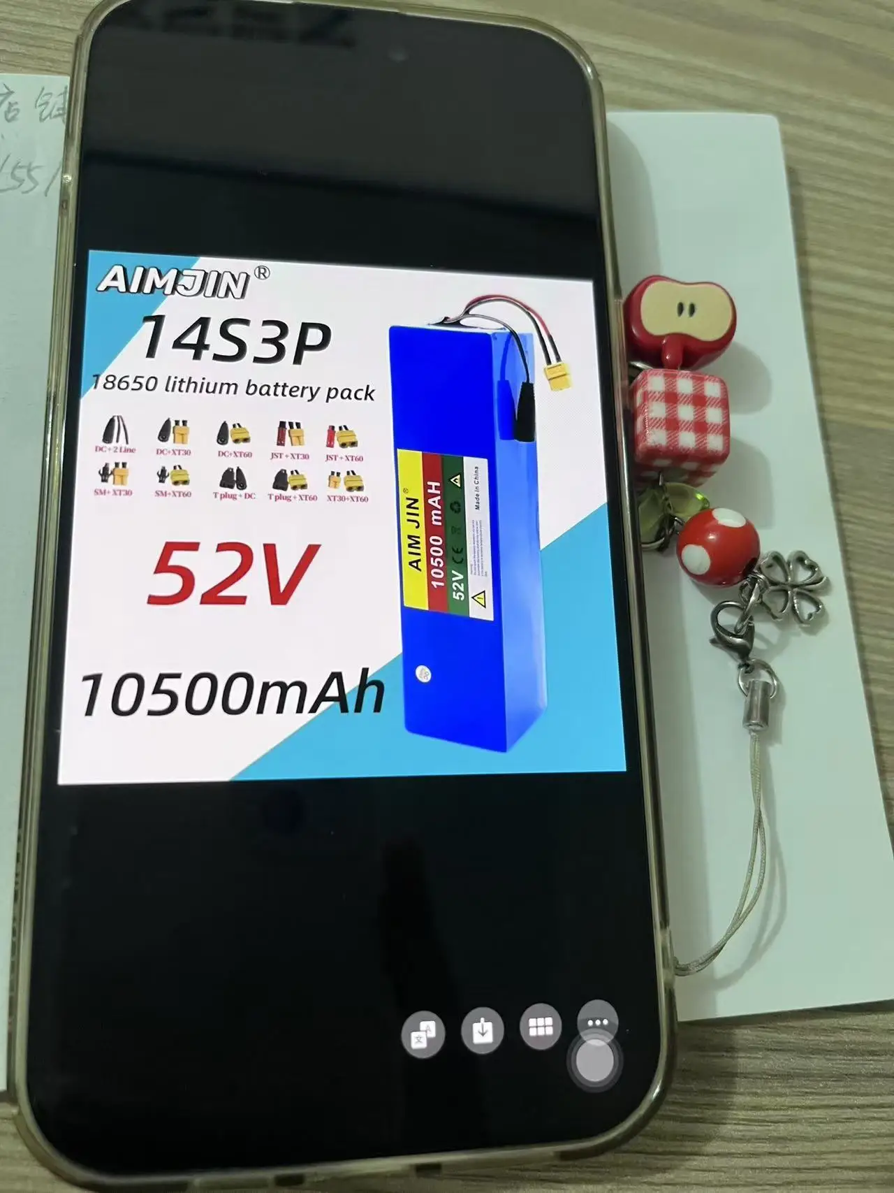 

18650 52V 14S3P 10500mAh 1000W rechargeable Li-ion Battery Pack for various transportation vehicles and supports customization