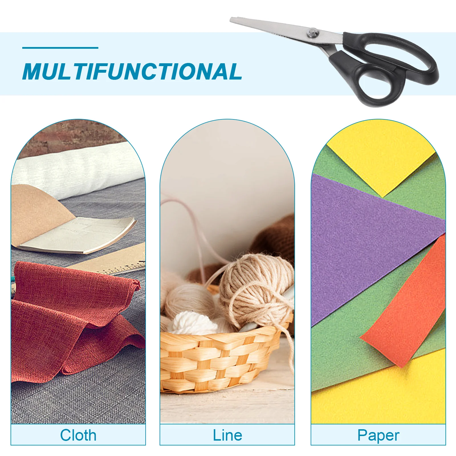 

Curved Scissors Fabric Cutter For Sewing Embroidery Craft Lightweight Cutting Tool Household Scrapbook Trimming Shears