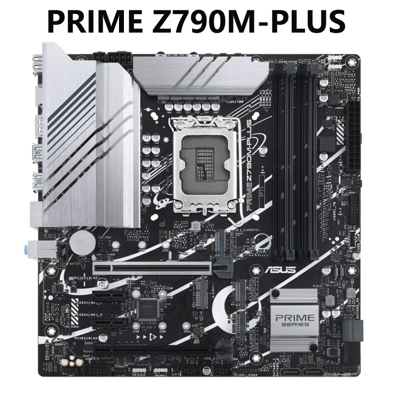 

ASUS PRIME Z790M-PLUS LGA 1700 Intel 12Th&13Th Gen MicroATX Motherboard PCIe 5.0 3xM.2 Slots 10+1 DrMOS DDR5 1Gb LAN DP USB3.2