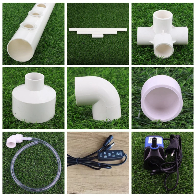 DIY Home Vertical PVC Pipe Hydroponic Grow System Garden Balcony Vegetable Planter Greenhouse Soilless Cultivation Equipment