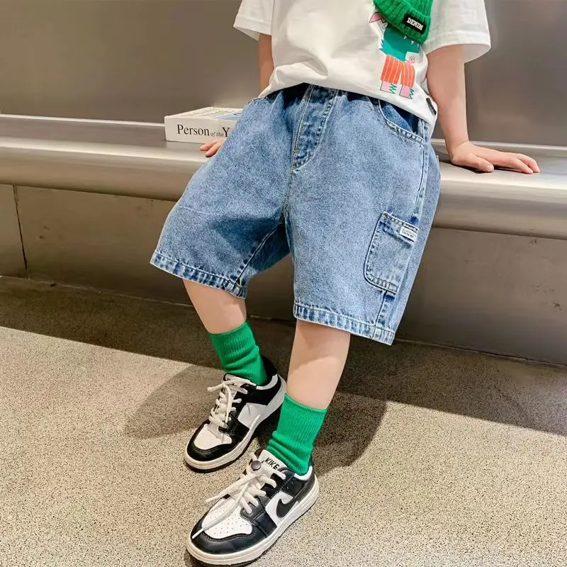 

Summer children's shorts fashionable new style boys' loose casual denim shorts hot pants