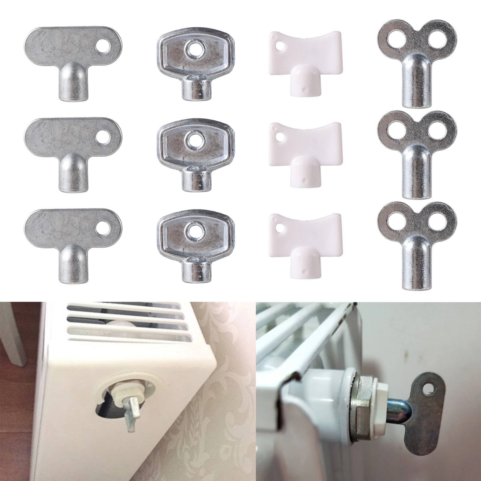 1Pc Radiator Valve Key Faucet Key Radiator Water Tap Plumbing Bleeder Key Air Vent Central Heating Tool Heater Wrench