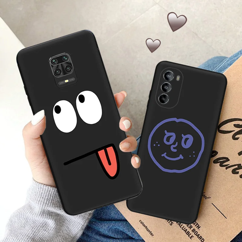 Soft Cute Smiling Happy Line Art Phone Case for Motorola G50 G51 G60 G200 G71 G22 G32 G52 G72 G53 G73 G9 Edge 40 30 20 Cover image 3