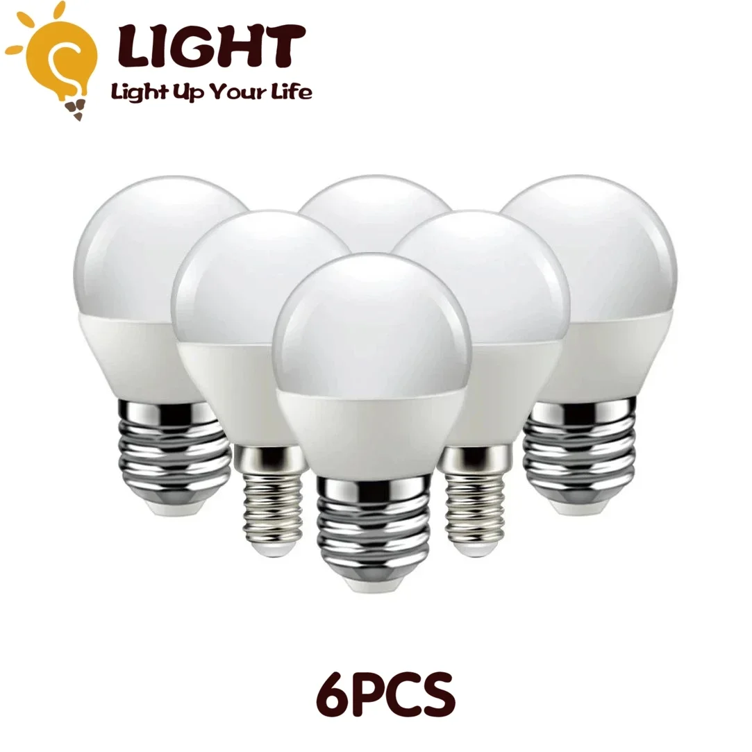 

6PCS High Brightness LED Bulb Lamps E27 E14 Real Power 5W 6W 7W Lampada Living Room Home LED Bombilla Indoor Lighting