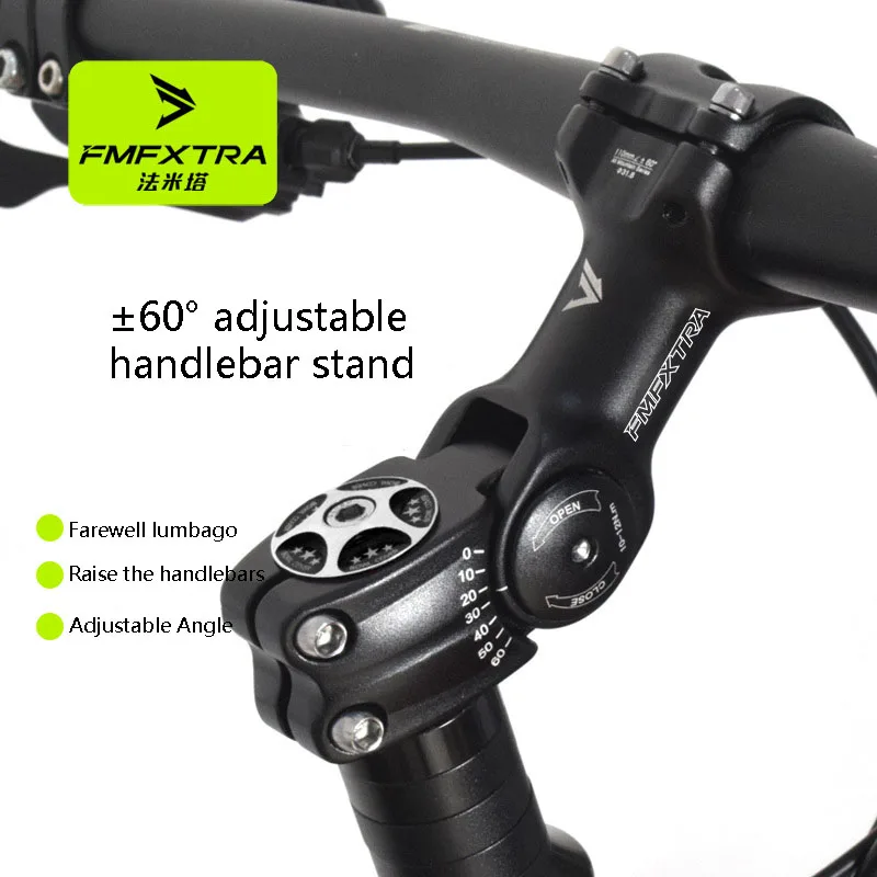 Mtb Bike Lifting Equipment Angle Riser 25.4/31.8 Bicycle Height Increase Adjustable Bicycle Stem Handlebar Riser Easy Install