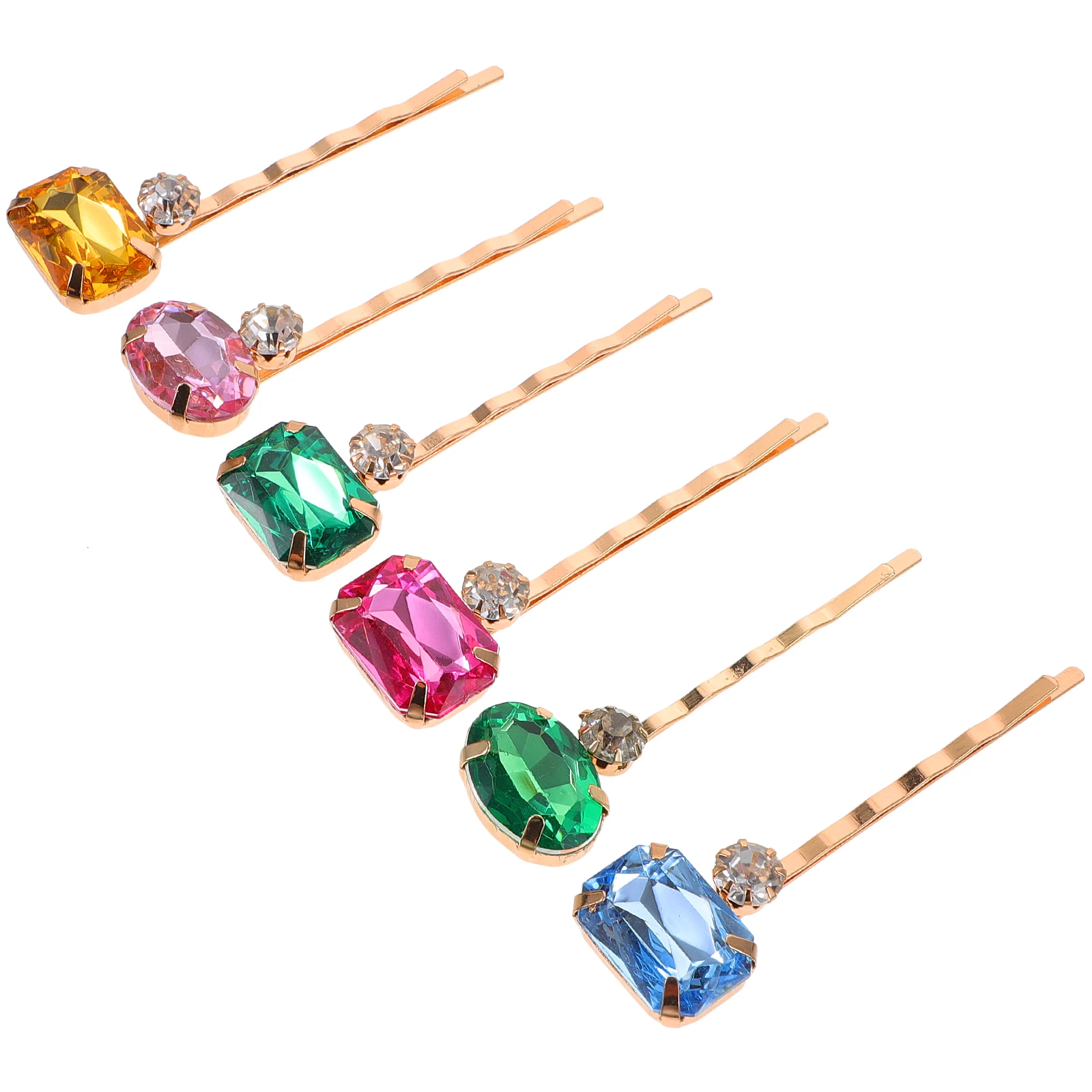 

12 Pcs Rhinestone Hair Clips Sparkly Acrylic Alloy Decorative Pins for Women Styling Sectioning Events Wedding Proms