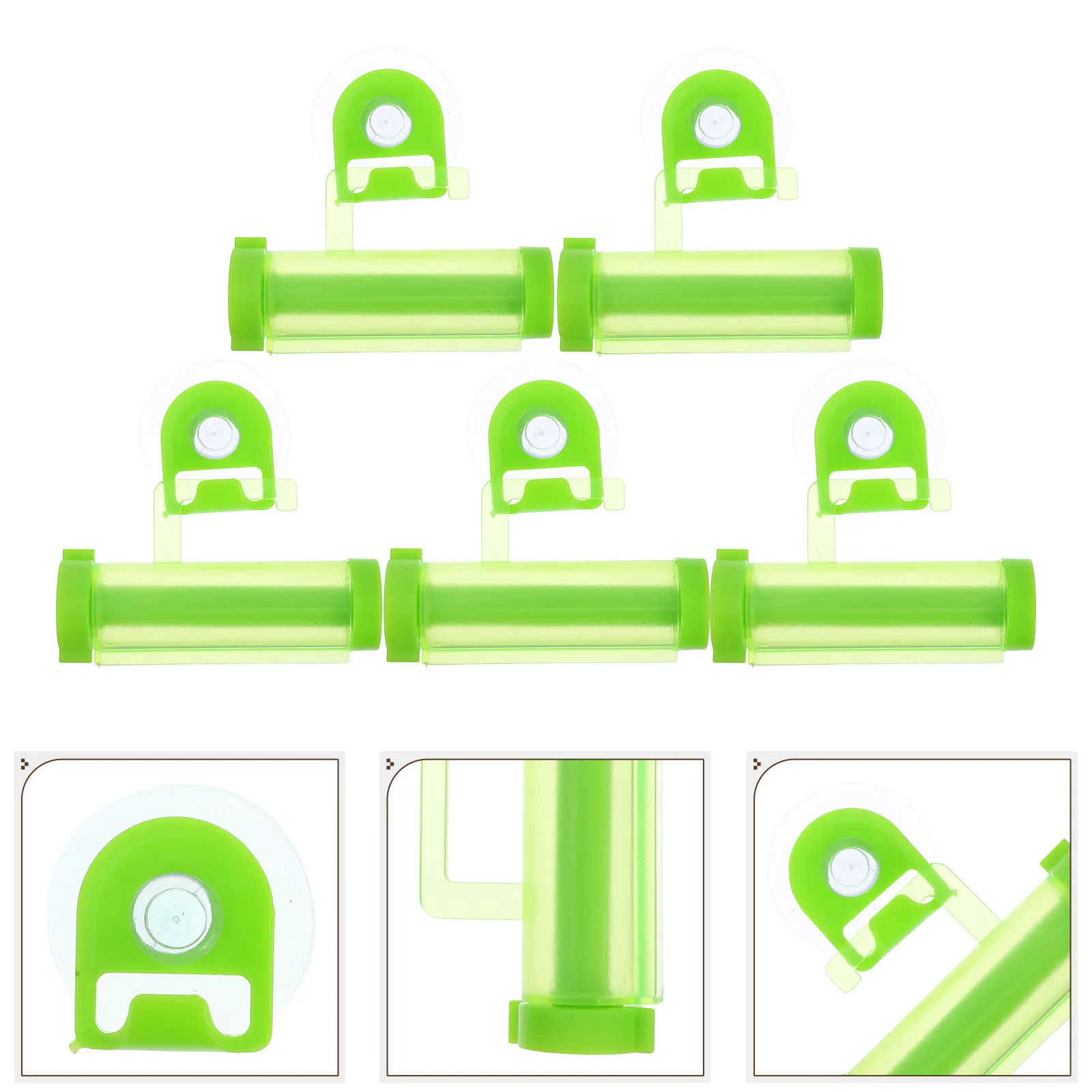 

5Pcs Toothpaste Squeezer Rolling Extruder Multifunctional for Toothpaste Cosmetics Lotion Saving Waste Durable PP Material