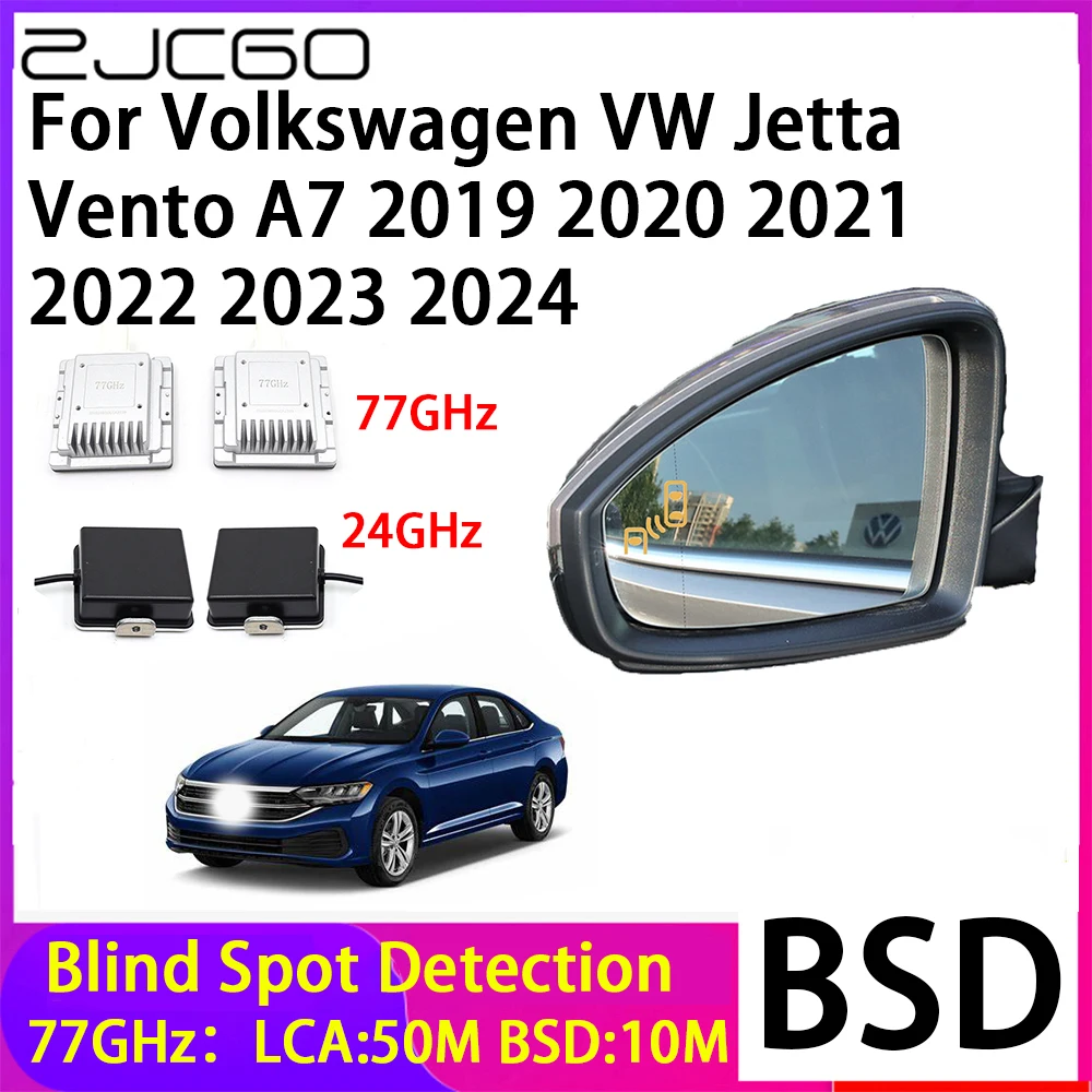 ZJCGO Car Blind Spot Detection BSD Mirror Detection System for Volkswagen VW Jetta Vento A7 2019 2020 2021 2022 2023 2024
