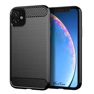 Bilashmart Cover iPhone 15 14 13 12 11 Pro Max Case Cover TPU Carbon Fiber Case iPhone 6 7 8 Plus 11 12 Mini SE 2022 Fundas