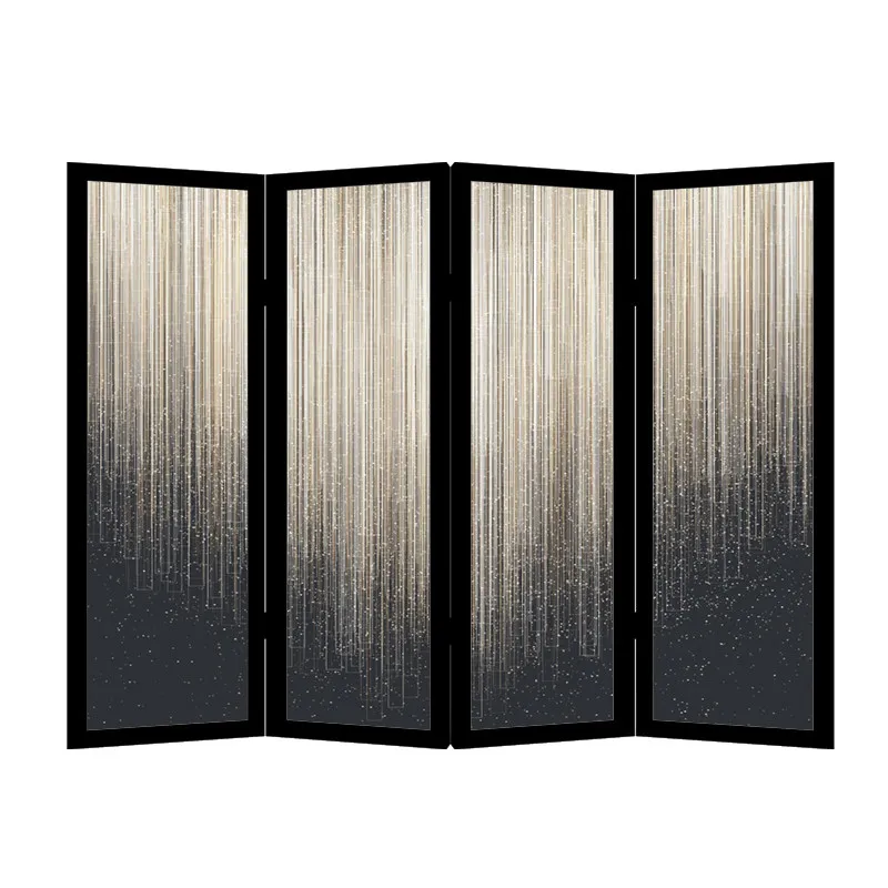 

Simple and modern solid wood folding screen partition living room folding mobile home blocking