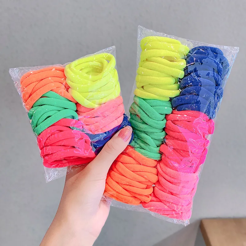 50-100PCS Diameter 5cm Hair Scrunchy For Women girls Hair Bands Elastic Seamless Link Rope Hair Accessories Headdress Hair Ties