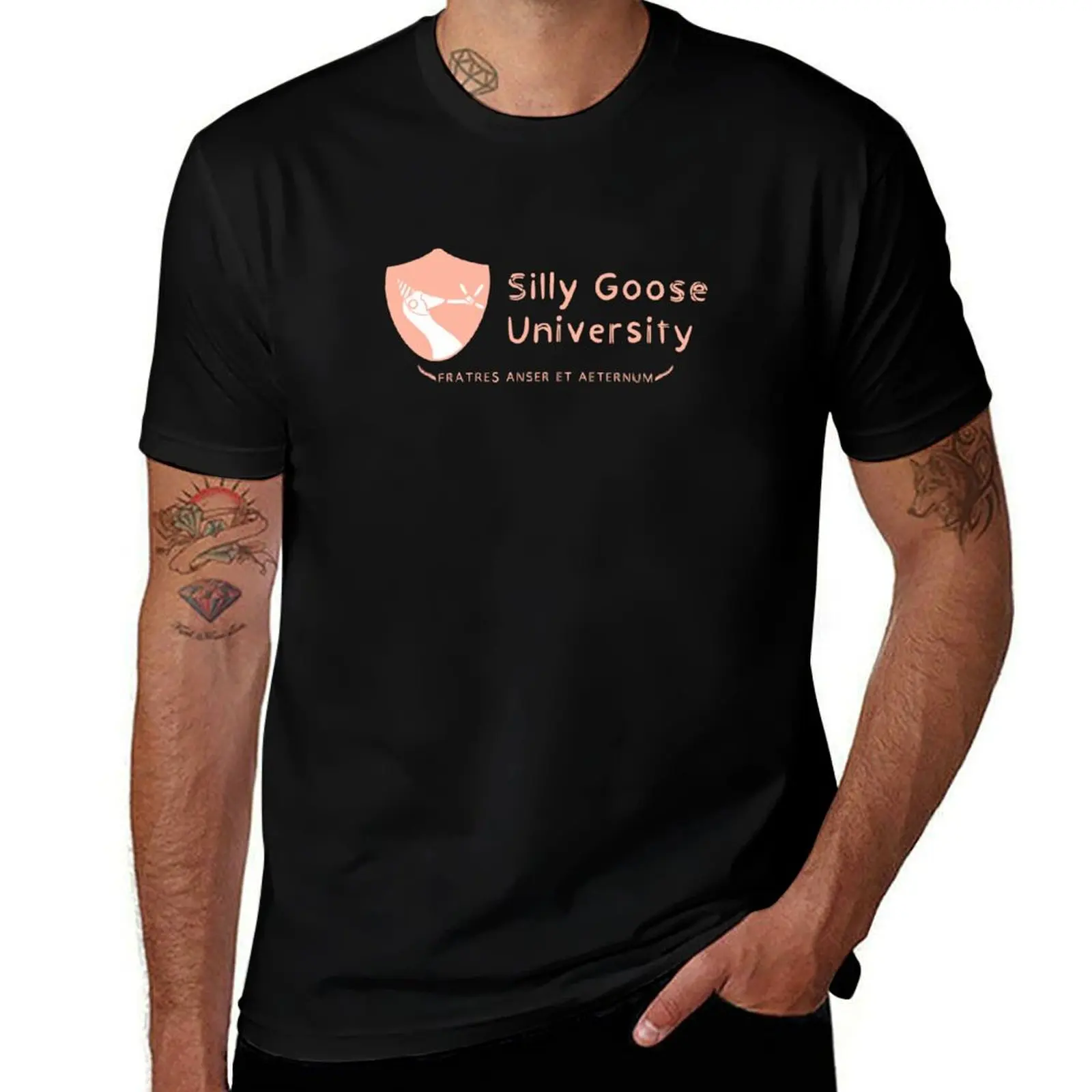 

Silly Goose University (Coral) T-Shirt cotton man t-shirts custom t-shirts sports fans cheap stuff men clothes