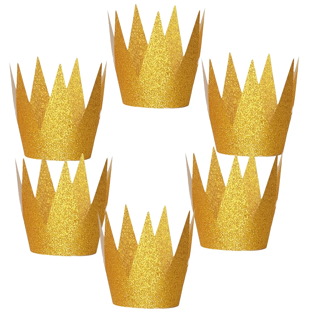 

6 PCS Birthday Hat Decorations s Crown Headband Glitter Party Girl Hats