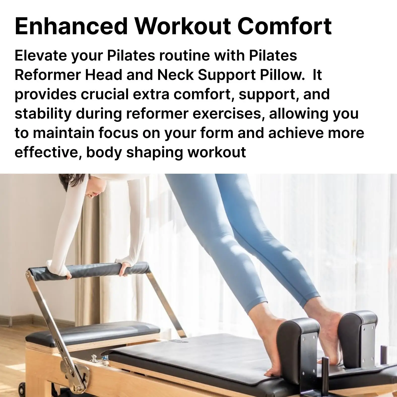 Yoga Pillow Pilates Cushion Mat Non Slip PU Leather Head and Neck Support Balanced Pillow for Pilates Shaper Machine